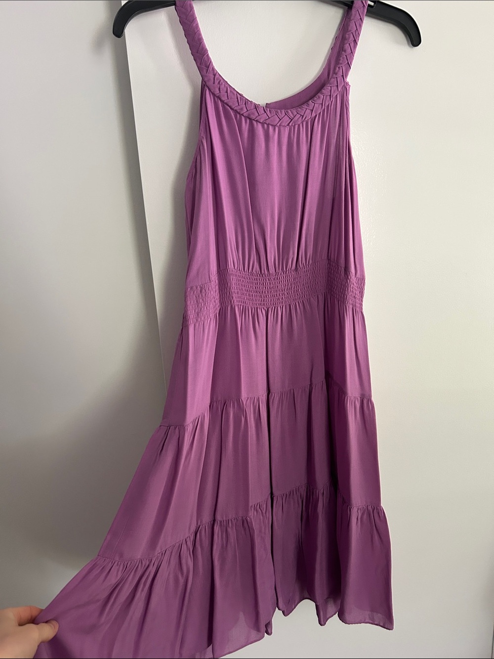 Rebecca Taylor Sleeveless Tiered mini / midi Dress in purple lavender - size 4